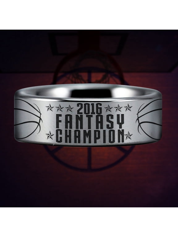 Fantasy Basketball Champion 2016 Tungsten Carbide Ring