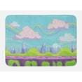 thumbnail image 1 of Fantasy Bath Mat, Abstract Scene with Swirls Rainbow Cartoon Background, Plush Bathroom Decor Mat with Non Slip Backing, 29.5" X 17.5", Multicolor, by Ambesonne, 1 of 2