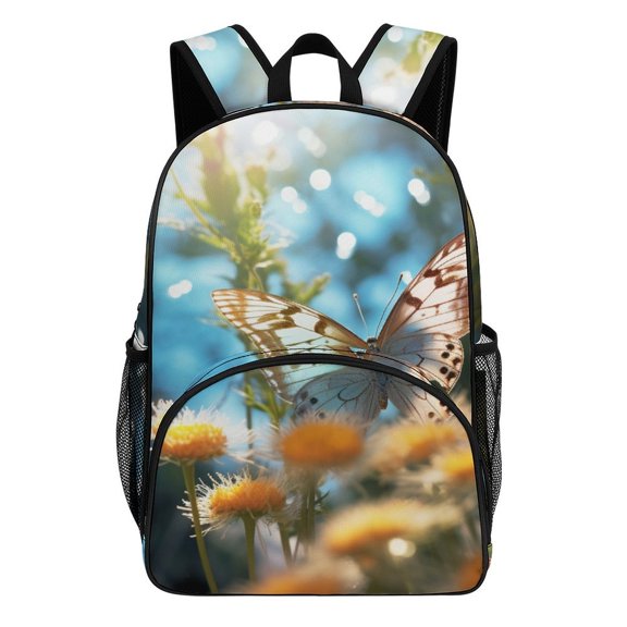 Fantasy Blue Flower Butterfly Backpacks for Backpack for Bookbag