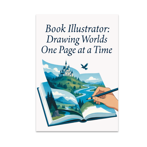 Fantasy Book Art Print - Book Lover - 13x19 Glossy Poster Print