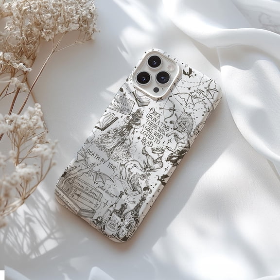 Fantasy Book Dragon iPhone Case - Book Lover Dark Academia 11-16