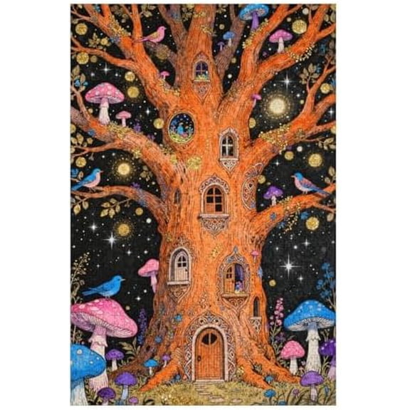 Fantasy Building Design 500 Piece Jigsaw Puzzle for Adults, Fantasy Architecture Artwork, 20.5 x 15 IN