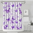 thumbnail image 1 of Fantasy Butterfly & Moon Shower Curtain - 72x72 Inch Waterproof Bathroom Curtain, Dark Aesthetic Design, Machine Washable, Quick-Dry, Rust-Resistant Grommets, 1 of 3
