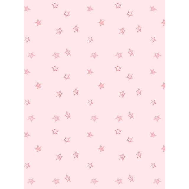 Fantasy Butterfly Stars Removable Vinyl Wallpaper by Barbie Pink