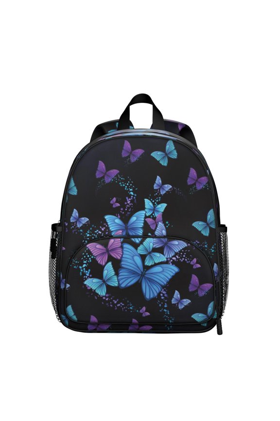 Fantasy Butterfly Student Backpack – Colorful Floral Pattern with Wings, Watercolor Artistic Aesthetic Nature Style