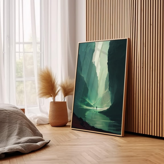 Fantasy Canyon Wall Art, Outdoor or Bedroom Decor, Affordable Art Print, Relaxing Journey Artwork, Living Room Poster, Fun Nerdy , Poster Print Only