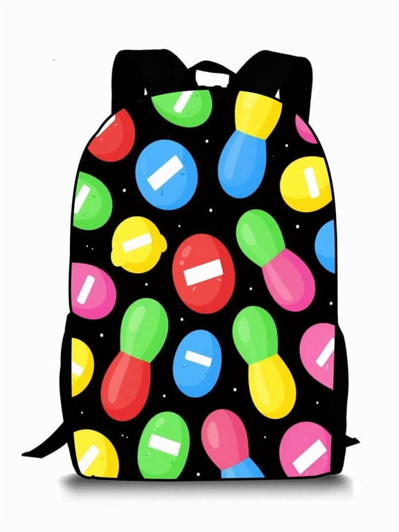 Fantasy Cartoon Colorful Capsule Backpacks for customed backbag for back to school season Lightweight Bookbag Water Resistant