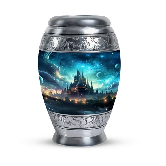 Fantasy Castle Urns For Ashes Adult Male, Burial Urns For Cremated Remains - Cremation Urn For Ashes - Adult Urns For Human Ashes Women - Ash Urns For Adult Male, Funeral Urns (3inch,1pcs)