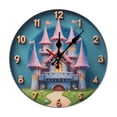 thumbnail image 1 of Fantasy Castle Wall Clock 10 Inch Silent Non Ticking Round Clock Decoration for Living Room Kitchen Bedroom Bathroom Office Classroom, 1 of 8