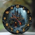 thumbnail image 1 of Fantasy Castle Wall Clock with Enchanted Forest Design 10-Inch Silent Wooden Wall Clock, Battery Operated (AA Batteries Not Included), Artistic Home Decor, 1 of 7