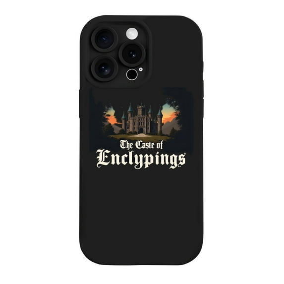 Fantasy Castle iPhone 15 Pro Case - Lightweight Yellowing Resistant Dark Sky & Sunset Colors Design The Castle of Eclypings