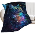 thumbnail image 1 of Fantasy Cat Blanket Cat Throw Blanket Cat Gifts and Decor Cat Blanket for Girls Women Boys Men Soft Warm Cozy Fleece Blanket for Couch Sofa \u200bBed 60"x50", 1 of 6