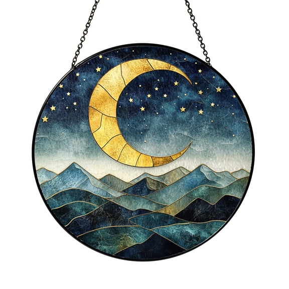 Fantasy Celestial Acrylic Window Decor – Decorative Hanging Art