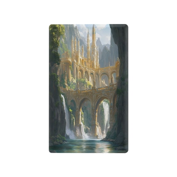 Fantasy City Bridge Light Switch Cover Switch Plate Outlet Cover Plug Cover for Electrical Outlet