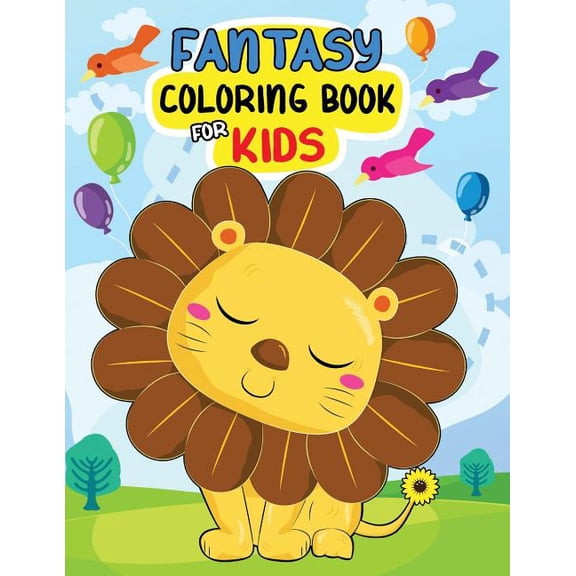 Fantasy Coloring Book for Kids: Easy and Beautiful Animals in the Fantasy world Coloring Pages Paperback 1794338276 9781794338272 Rocket Publishing