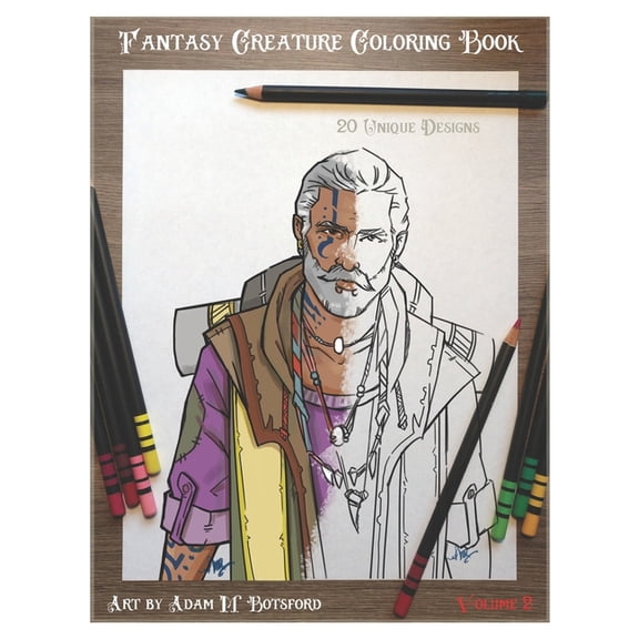 Fantasy Creature Coloring Book: Volume 2 (Paperback)