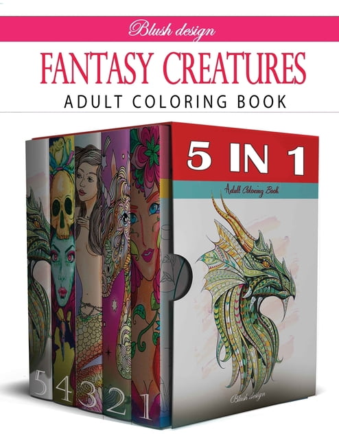 Fantasy Creatures: Adult Coloring Book Collection, (Hardcover)