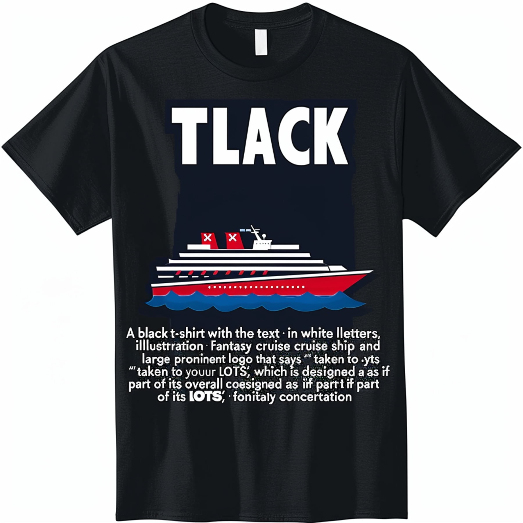 Fantasy Cruise Ship Black Tee Adventure at Sea Shirt Unique Graphic ...