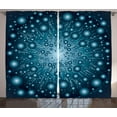 thumbnail image 1 of Ambesonne Blue Curtains 2 Panel Set, Futuristic Galaxy Energy, 108" x 63", Petrol Blue, 1 of 3