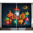 thumbnail image 1 of Ambesonne Fantasy Curtains 2 Panel Set, Oriental Castles Moon, 108" x 108", Multicolor, 1 of 3