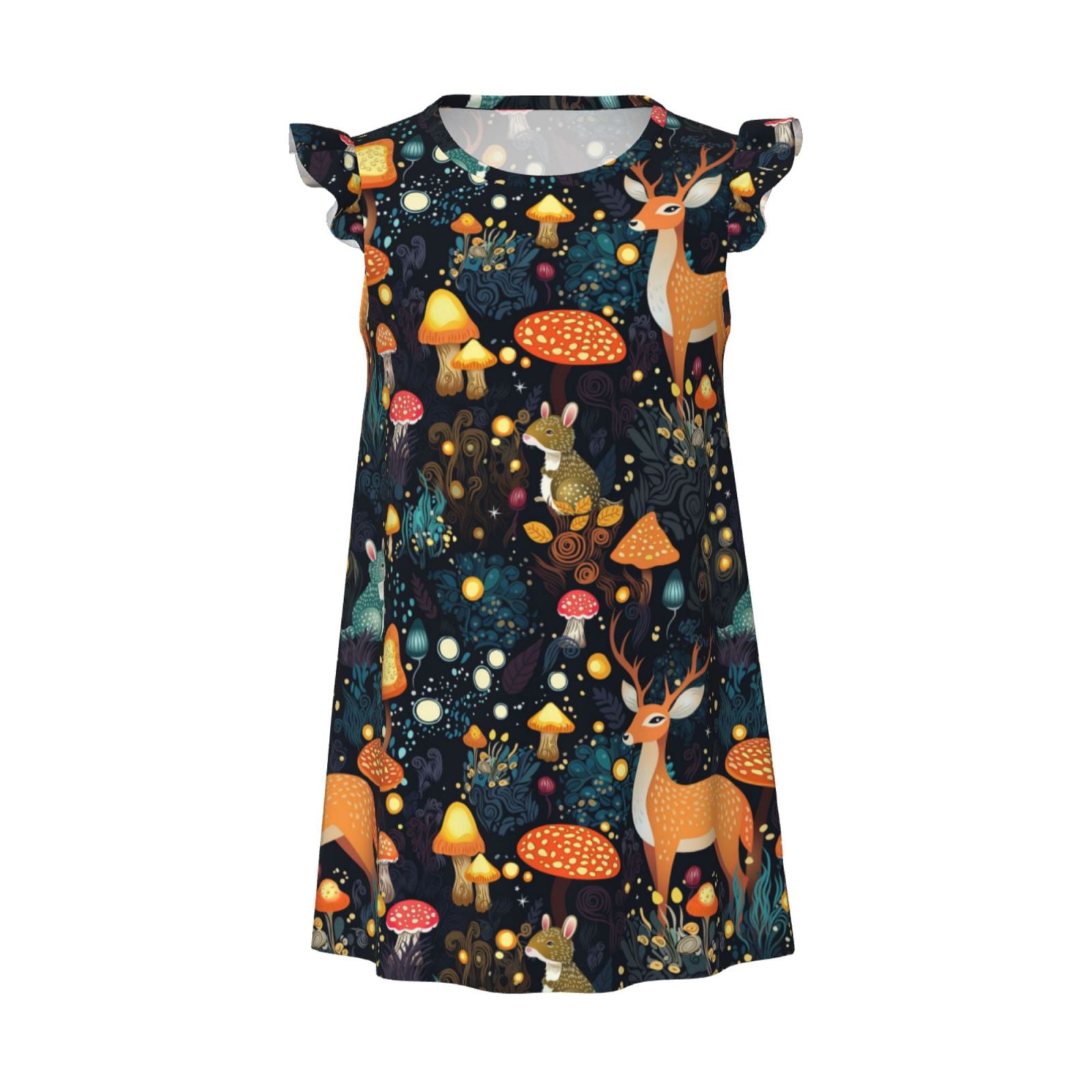 Fantasy Cute Deer Mushroom Girls Nightgowns, Pajamas for Girls, Soft ...