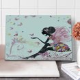 thumbnail image 1 of Fantasy Cutting Board, Girl Silhouette in a Floral Dress Surreal Garden Flying Butterflies Print, Decorative Tempered Glass Cutting and Serving Board, Large Size, Multicolor, by Ambesonne, 1 of 5