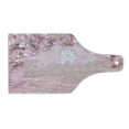 thumbnail image 1 of Fantasy Cutting Board, Medieval Castle Silhouette in the Middle of Flower Botany Fern Surreal Image, Decorative Tempered Glass Cutting and Serving Board, Wine Bottle Shape, Pale Pink, by Ambesonne, 1 of 1