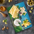 thumbnail image 1 of Fantasy Cutting Board, Surreal Candy Land Delicious Lollipops and Sweets Sun Cheerful Fun Print, Decorative Tempered Glass Cutting and Serving Board, Small Size, Green Blue Red, by Ambesonne, 1 of 1