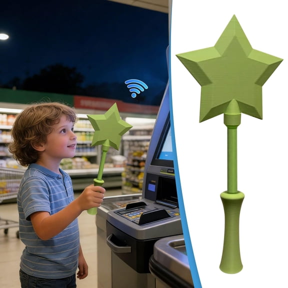 Fantasy Digital Wand, Party Star Wand, Prank Digital Wand, Elegant Star Payment, Handheld Telescopic Wand, Portable Digital Wand, Unique Star Checkout, Novelty Digital Payment