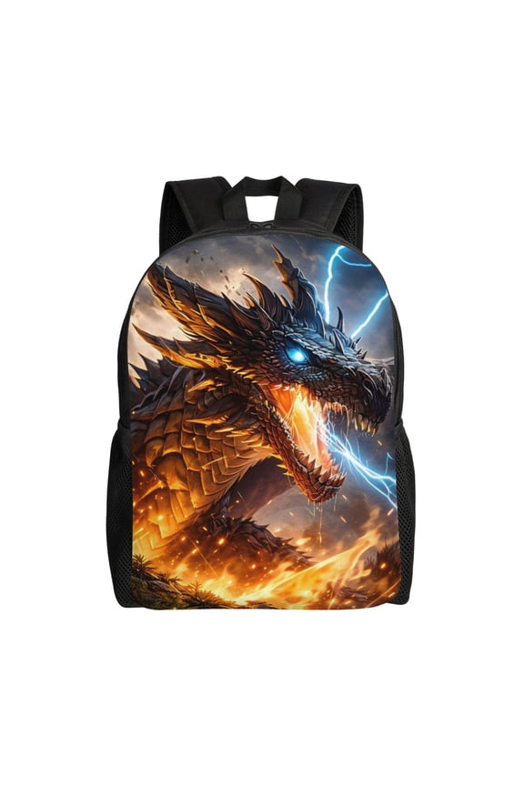 Fantasy Dragon Backpack Full Front Print Travel Laptop Bag for Men and Women