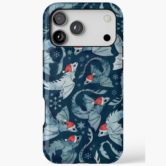 Fantasy Dragon Blue Fire Ice Case for iPhone 11 12 13 14 15 16 17 Pro Max