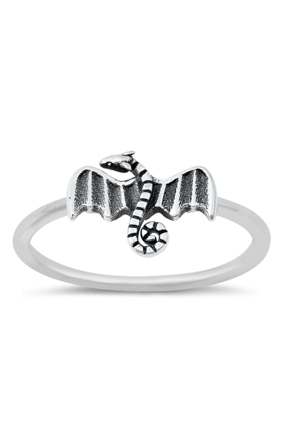 Fantasy Dragon Draco Beast Ring .925 Sterling Silver Band Jewelry Female Male Unisex Size 8