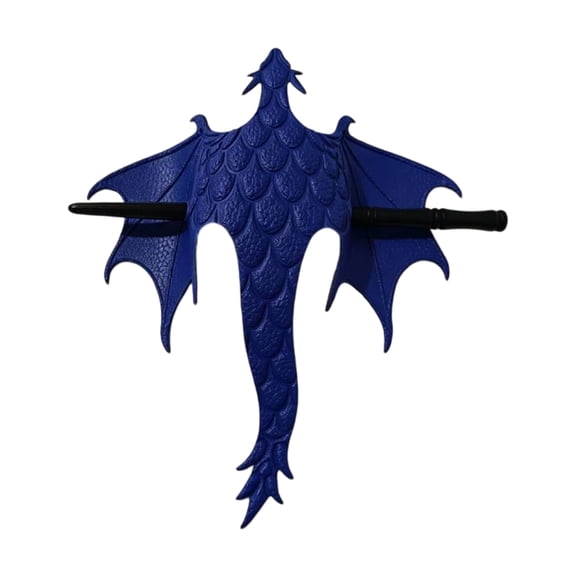 Fantasy Dragon Hair Claw, Vintage Leather Gothic Hair Stick, Hand Carved Medieval Halloween Hairpin (Blue)