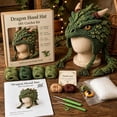 thumbnail image 1 of Fantasy Dragon Hood Hat DIY Crochet Kit Series, Multi-Style Fantasy Forest Animal Beanie Making Set, Full Craft Tools Pack for Holiday Handmade Gift Production, 1 of 4