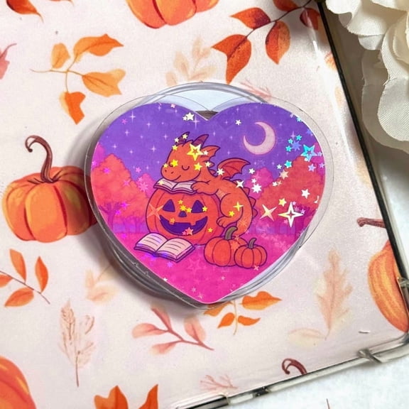Fantasy Dragon Pumpkin Grip: Magnetic Phone, Tablet iPad Holder