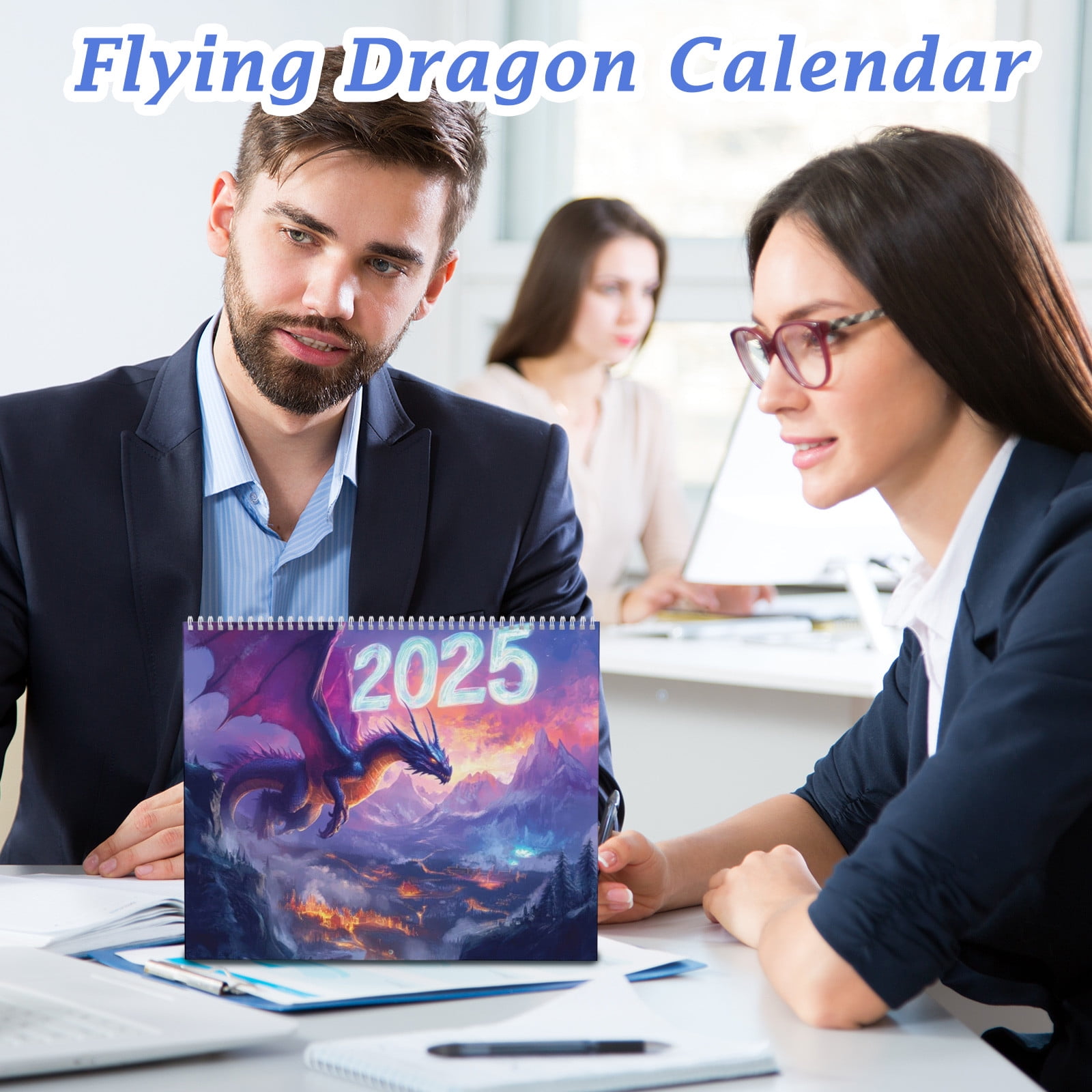 Fantasy Dragon Wall Calendar 2025,Creative Dragon Monthly Calender 12