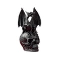 thumbnail image 1 of Fantasy Dragon on Skull Statue – Gothic Home Decor Figurine, Medieval Mythical Creature Ornament, Unique Gift, 9 Inches Tall, 1 of 2