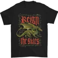 thumbnail image 1 of Fantasy Dragons Reign the Skies Epic Creature Art T-Shirt, up to size 5XL, 1 of 2
