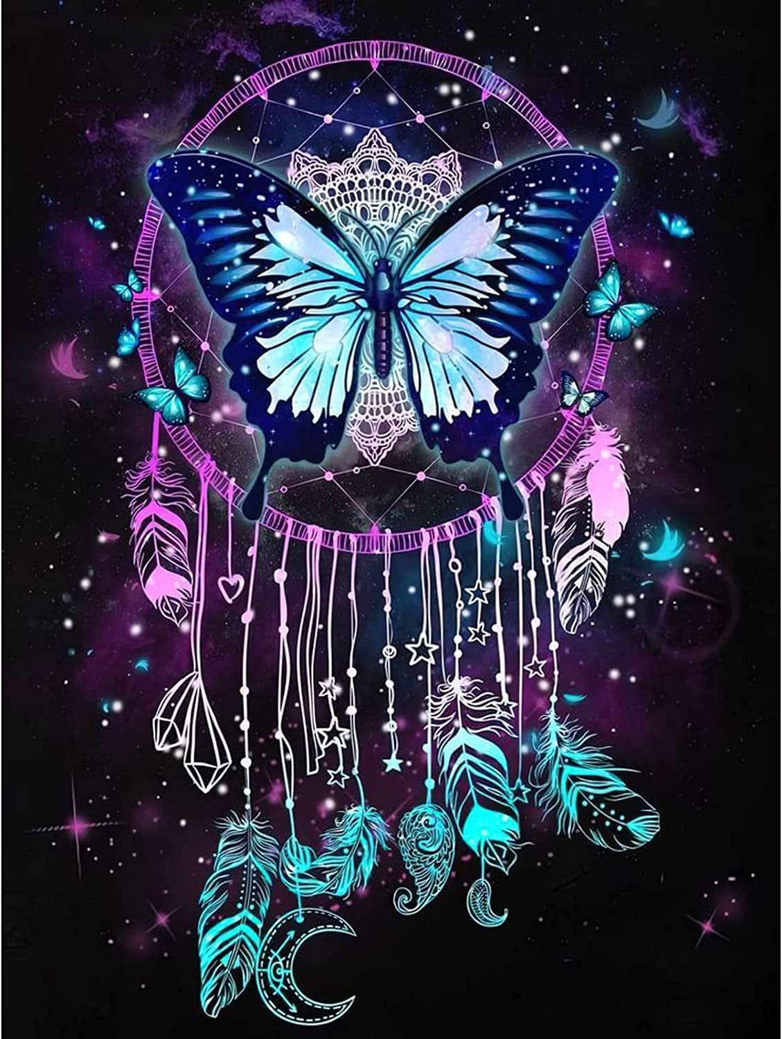 Fantasy Dream Catcher Butterfly 5D DIY Diamond Painting Craft Kit For fantasy-dream-catcher-butterfly-5d-diy-diamond-painting-craft-kit-for