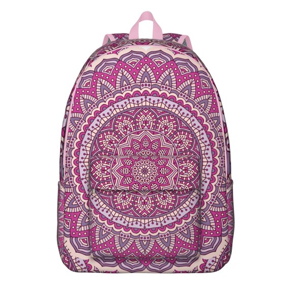 Fantasy Dreamy Mandala Backpack for Women, Colorful Boho Psychedelic Pattern Daypack, Spiritual Zen Meditation Travel Bag