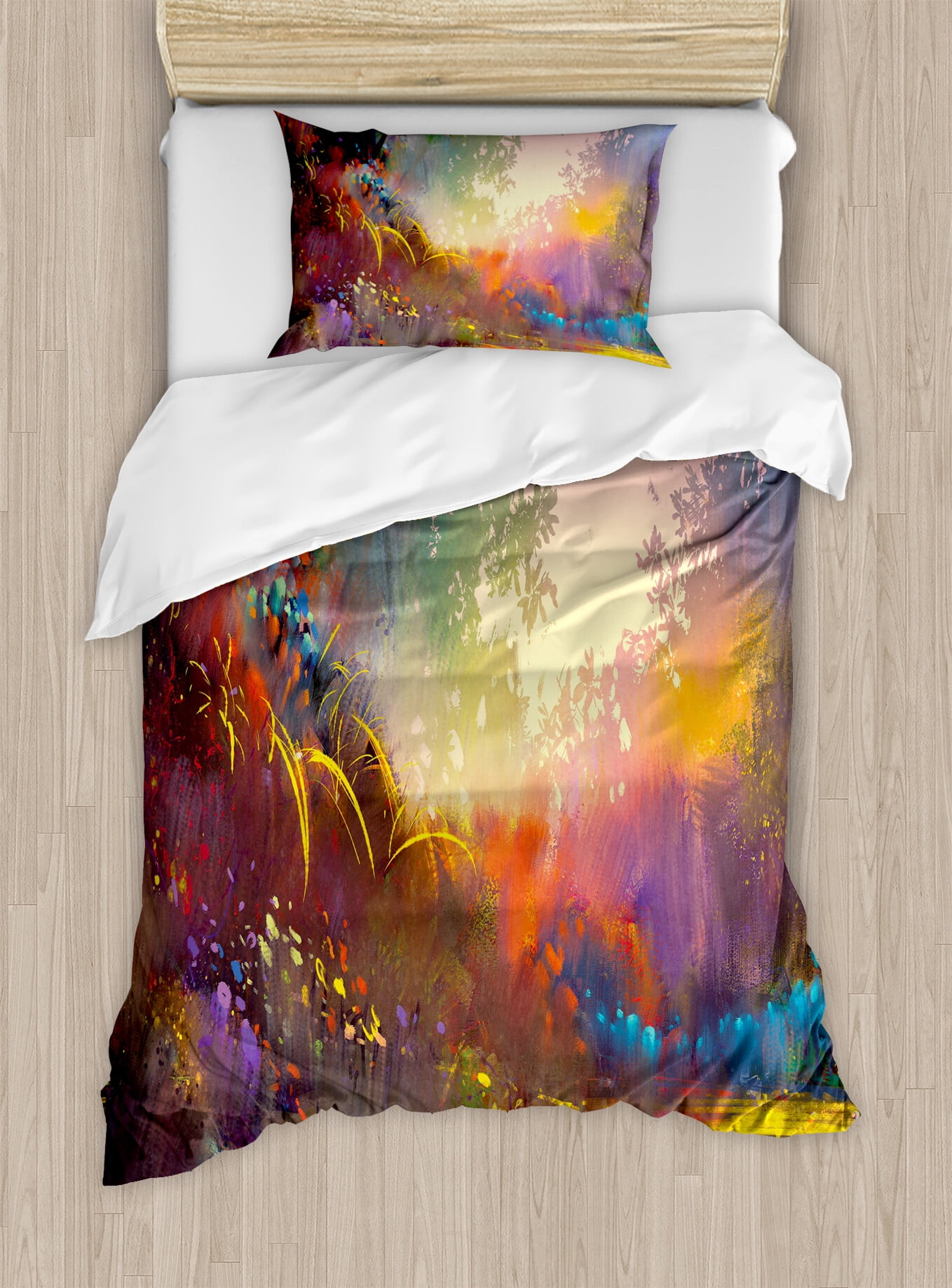 Twin Multicolor Fantasy Art Duvet Cover Set