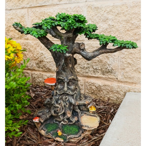 Fantasy Ent Greeman Tree House Display Statue For Mini Fairy Garden Figurines