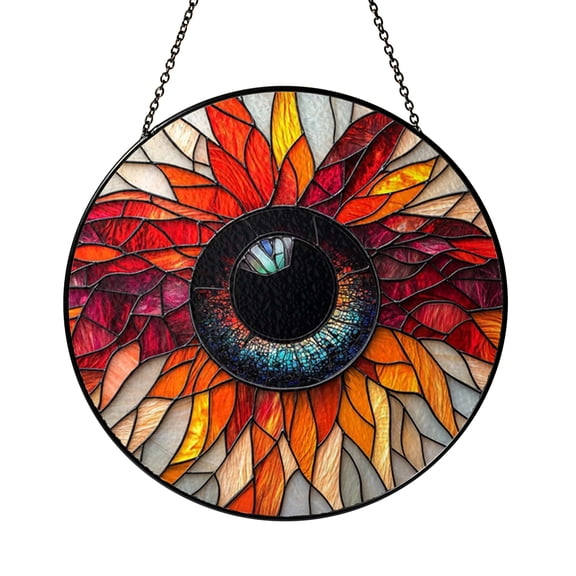 Fantasy Eye Stained Glass Style Window Hanging Decorative Art