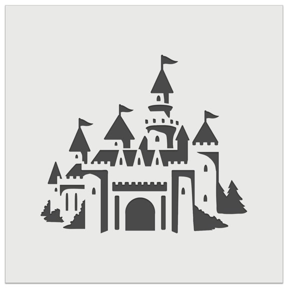 Fantasy Fairytale Castle with Towers DIY Cookie Wall Craft Stencil - 3.5 Inch