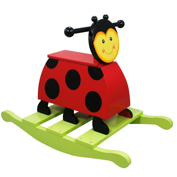 Fantasy Fields By Teamson Kids Toy Furniture Magic Garden Ladybug Rocker, Red/Green