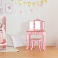 thumbnail image 1 of Teamson Kids Fantasy Fields Polka Dot Gisele Vanity Set with LED Mirror and Stool, Pink/Gold, 1 of 13