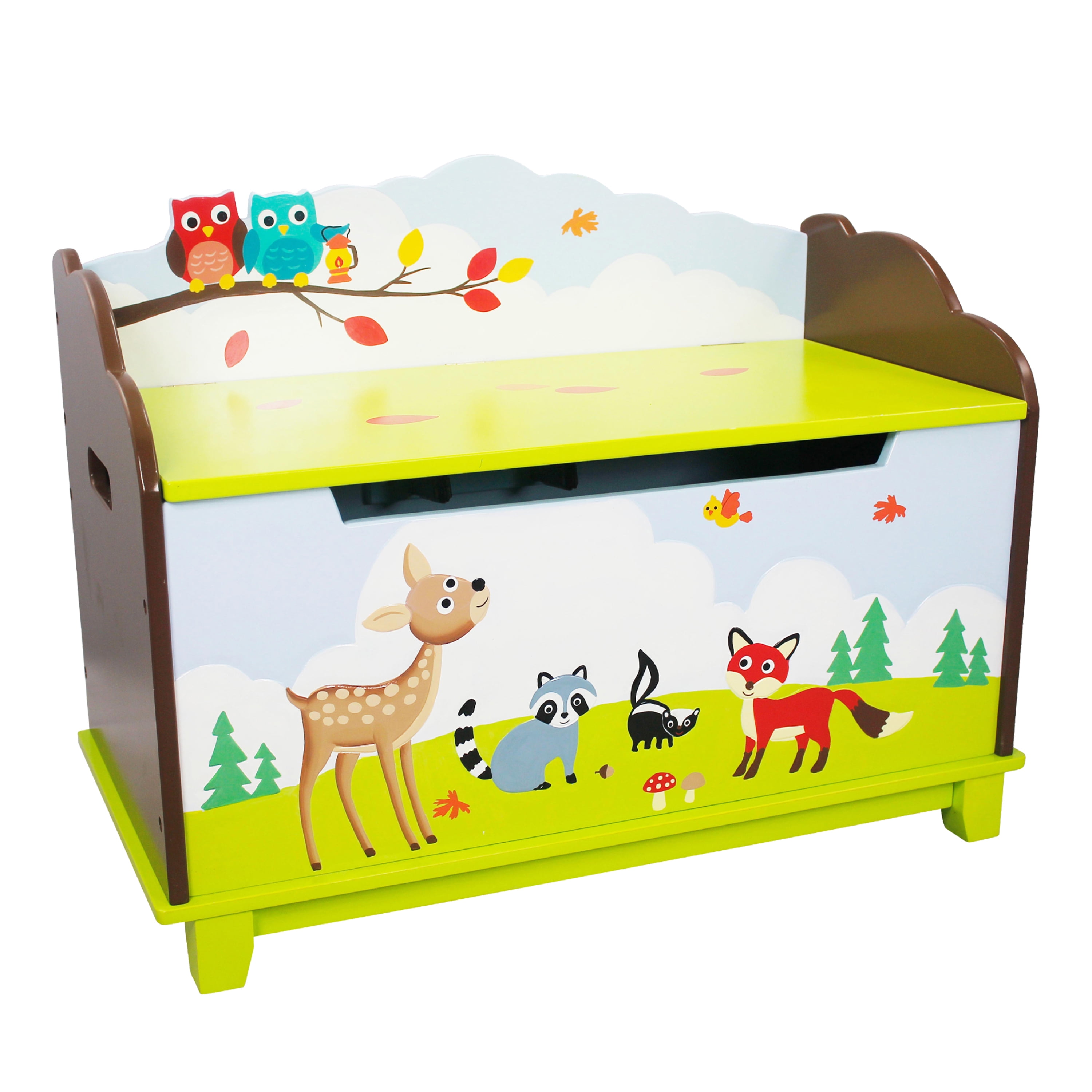 Fantasy Fields Kids Wooden Toy Chest with Safety Hinge
