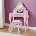 thumbnail image 1 of Fantasy Fields Little Princess Vanity with LED Illuminated Mirror, Pink, 1 of 6