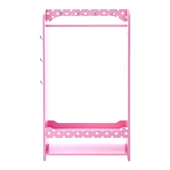 Fantasy Fields Polka Dot Prints Bella Wooden Open Armoire, Pink