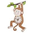 thumbnail image 1 of Fantasy Fields Sunny Safari Monkey Wall Clock, Brown, 1 of 7